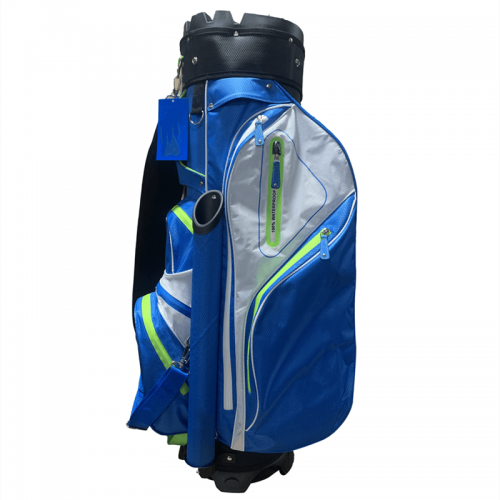 blue golf cart bag