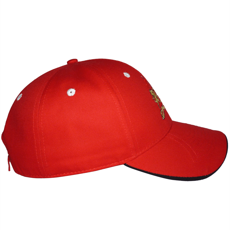 red golf cap