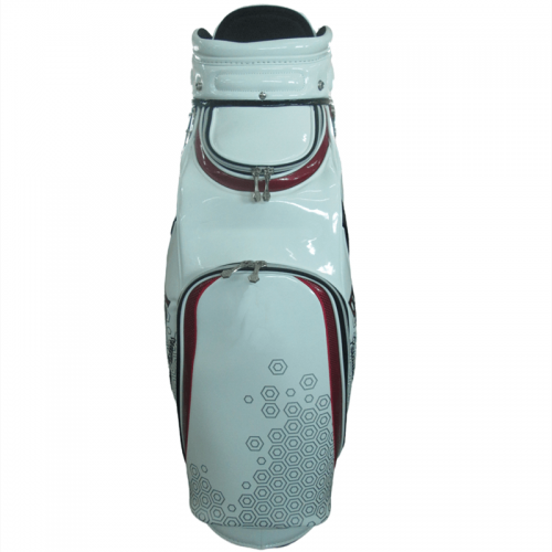 white pu golf cart bag